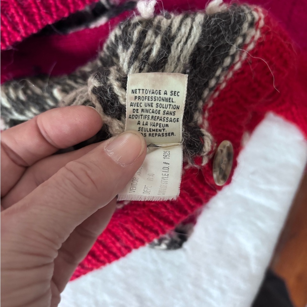 Women’s Eddie Bauer Vintage Wool Alpaca Blend Fair Isle Cardigan Sweater Medium - Picture 14 of 14